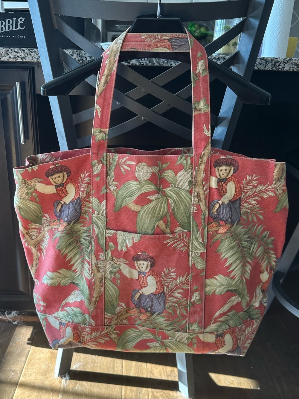 1992 LaJolla CA canvas tote,no branding, sophisticated whimsy workhorse of a bag